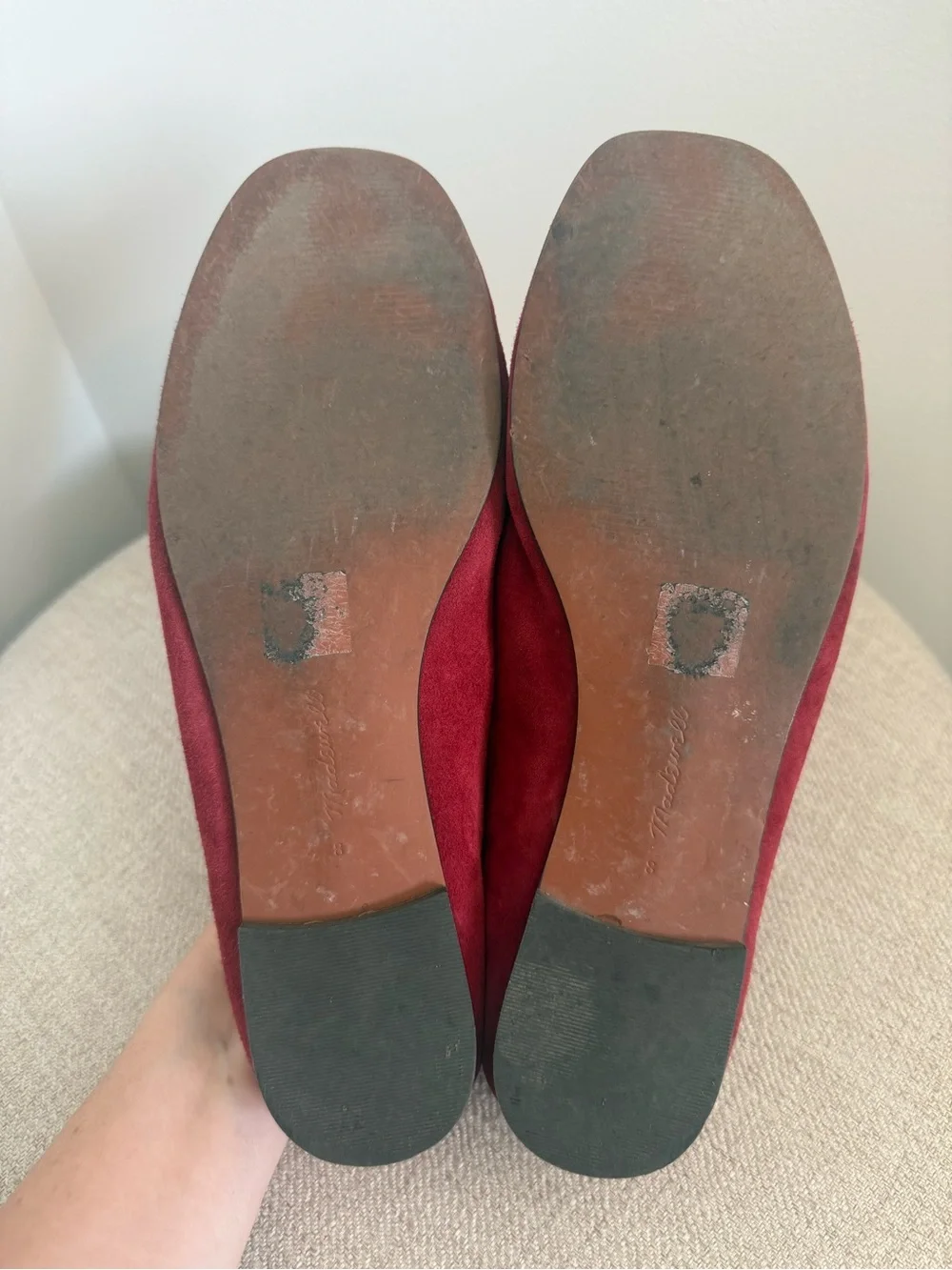 Madewell The Greta Ballet Flats-Ruby Suede (size 8)